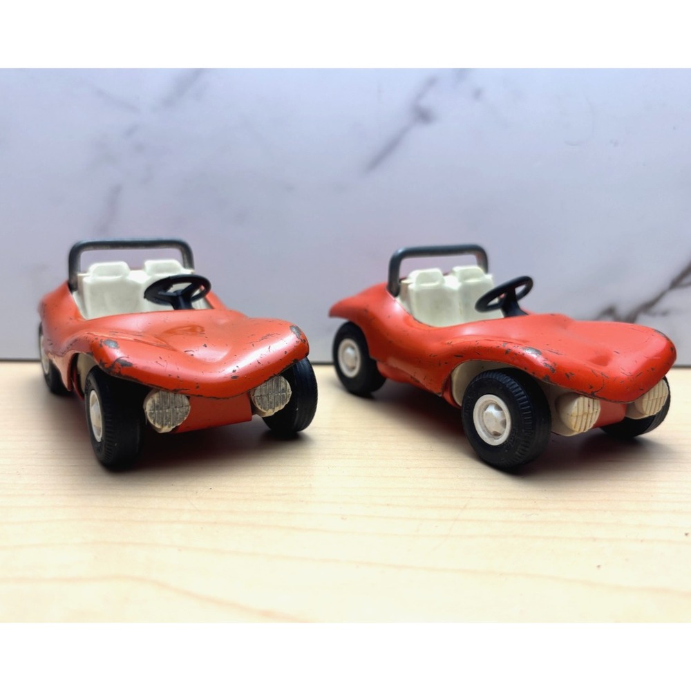 Tonka Vintage 1970s Mini Dune Buggy Orange Pressed Steel USA Lot of 2 55340